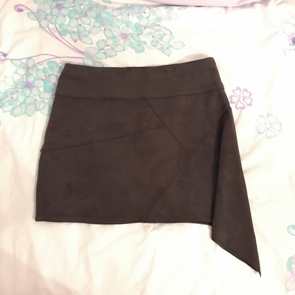 Free People Vegan Suede Patchwork Mini Skirt - Picture 2 of 5